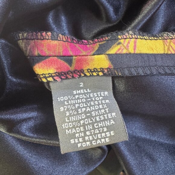 Taylor Size 2 Floral Fit and Flare Prom, Party, Cocktail, Graduation Dress - Picture 5 of 11